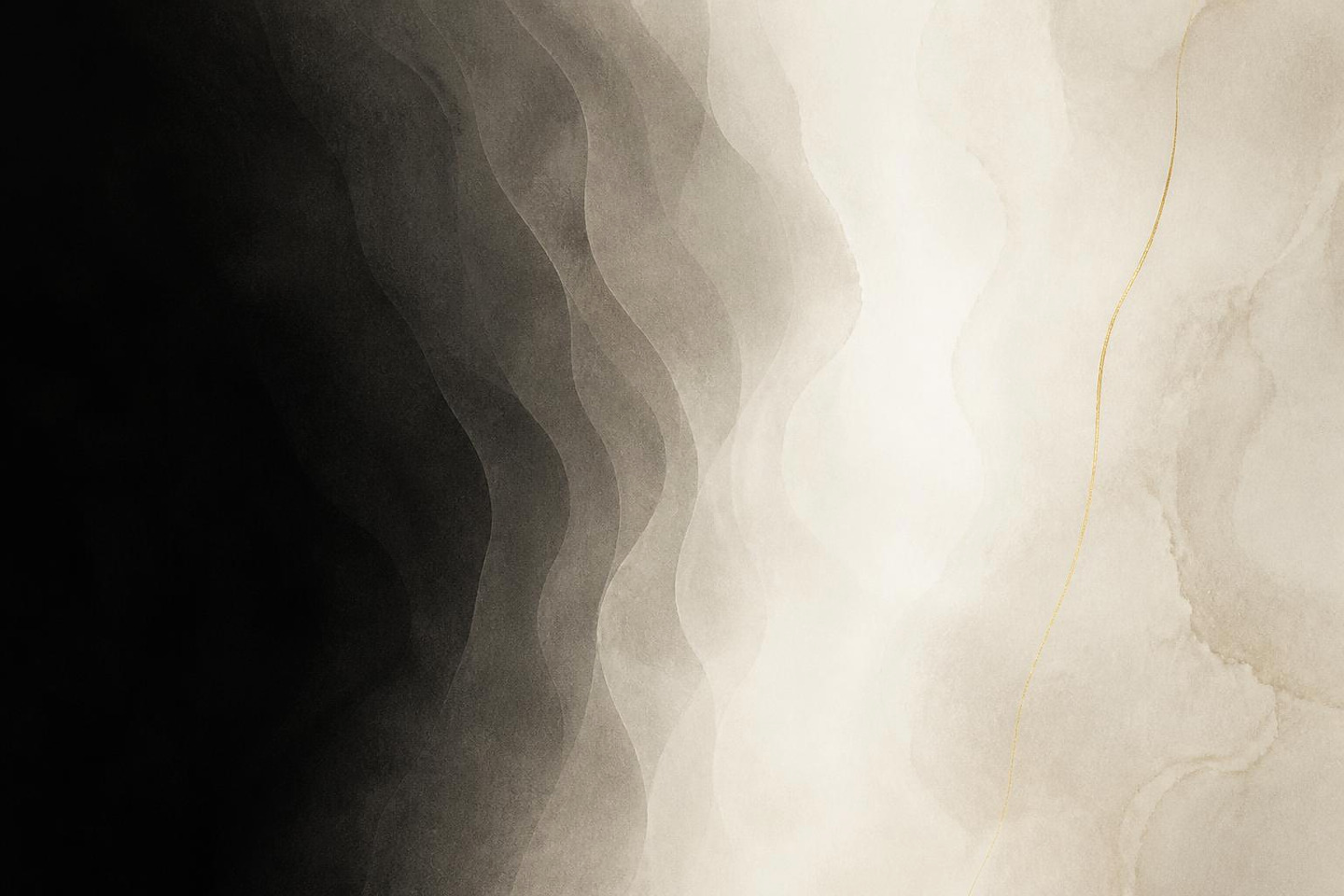 VALÉORINE editorial artwork: graduated tonal bands passing from black to luminous ivory
